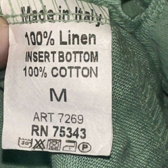 TERZO MILLENNIO Linen Hi-Lo Eyelet Hem Tunic Top - Picture 4 of 4